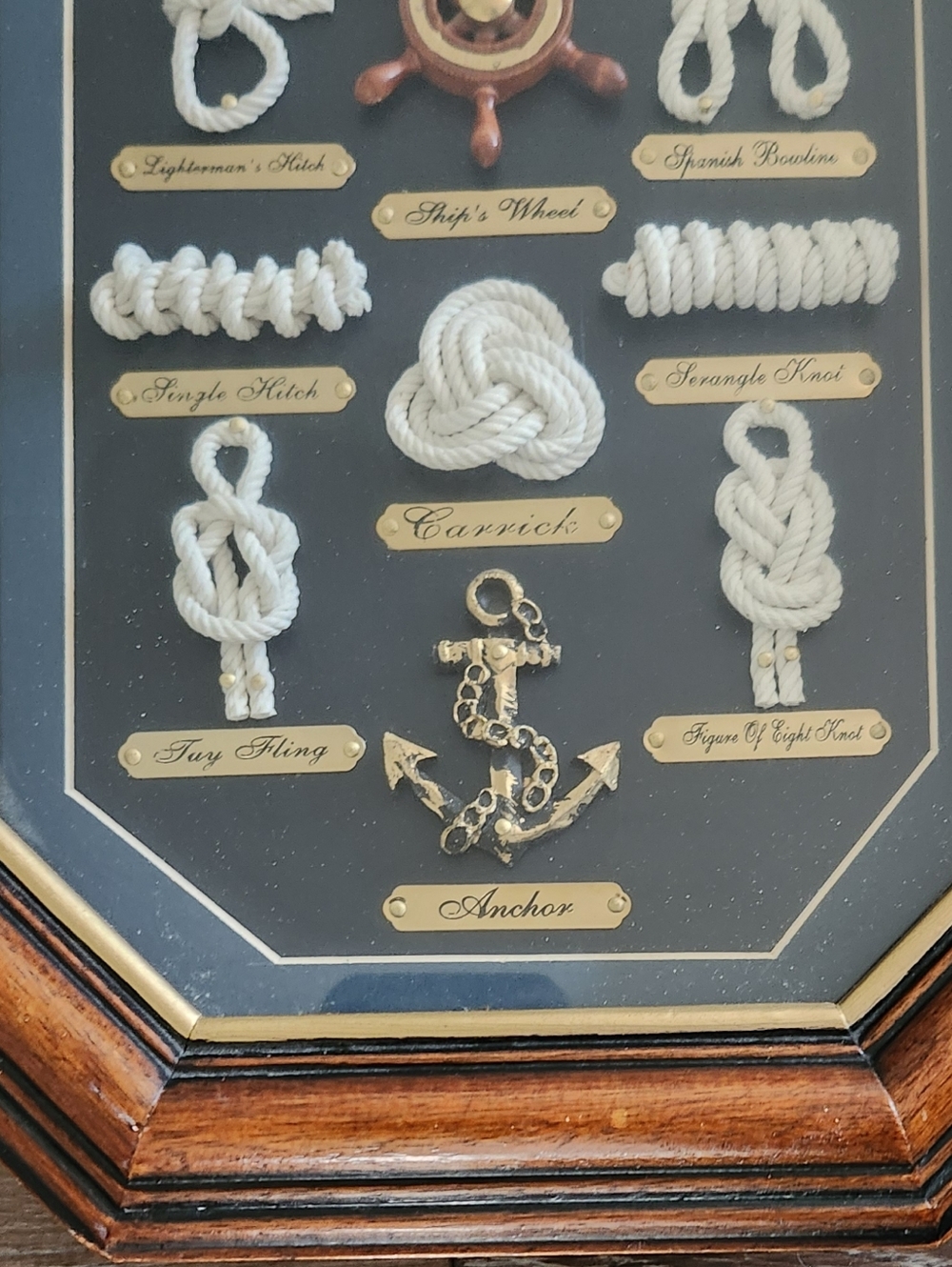 Knotboard Clock Nautical Rope Knot Wall Art Vintage Style Sailing Navy Sailor - Picture 7 of 13
